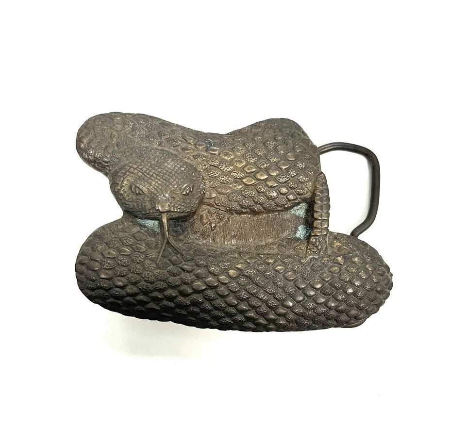 Bergamot Brass Works snake belt buckle