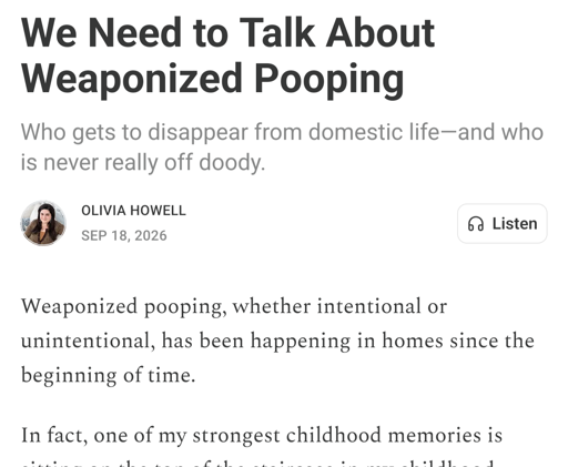 We Need to Talk About Weaponized Pooping